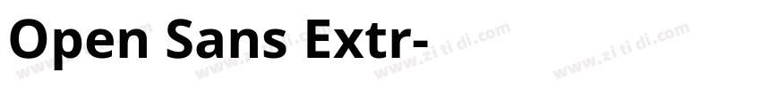 Open Sans Extr字体转换